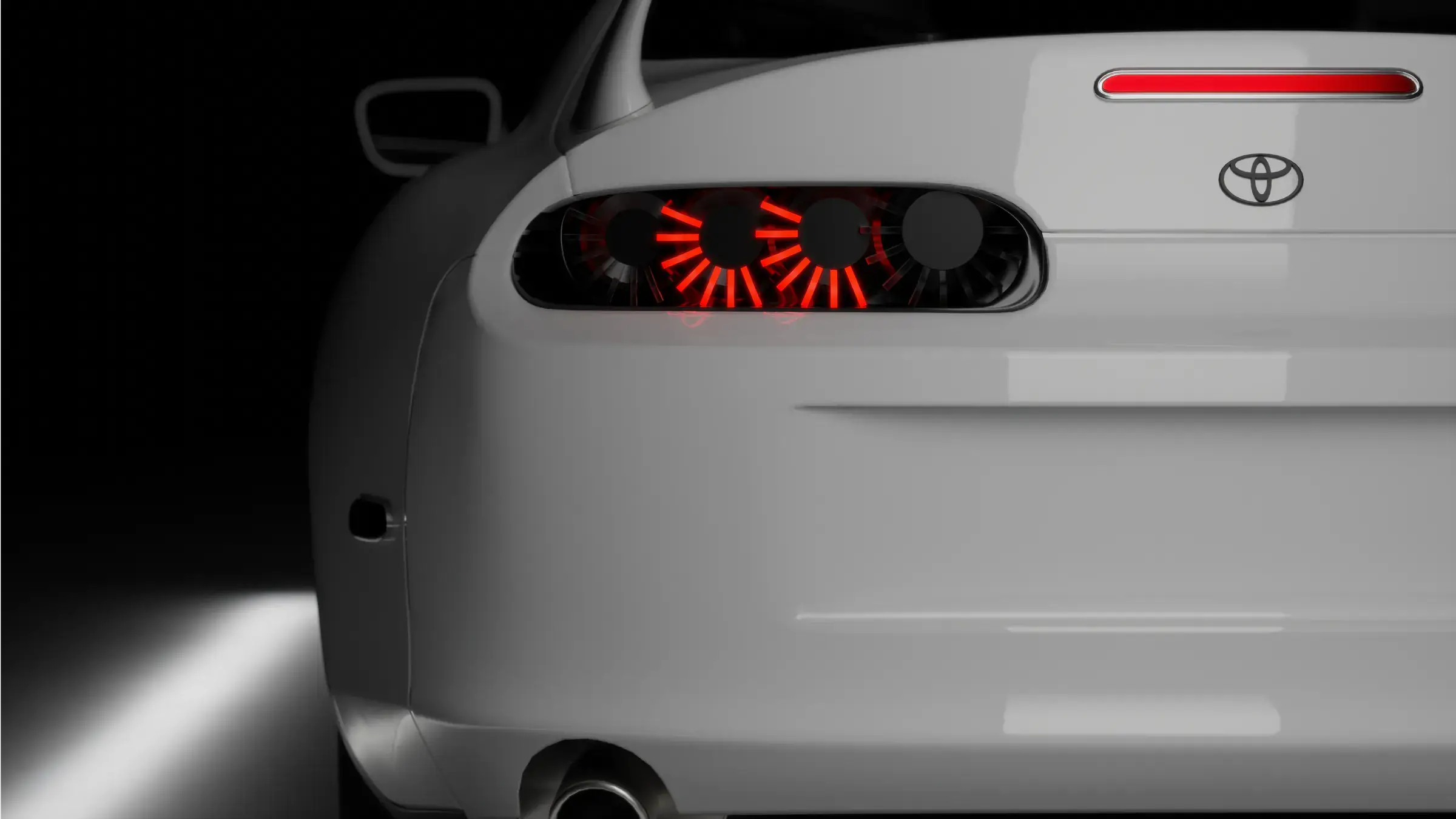 Close render of the Supra MK4 JDM taillights