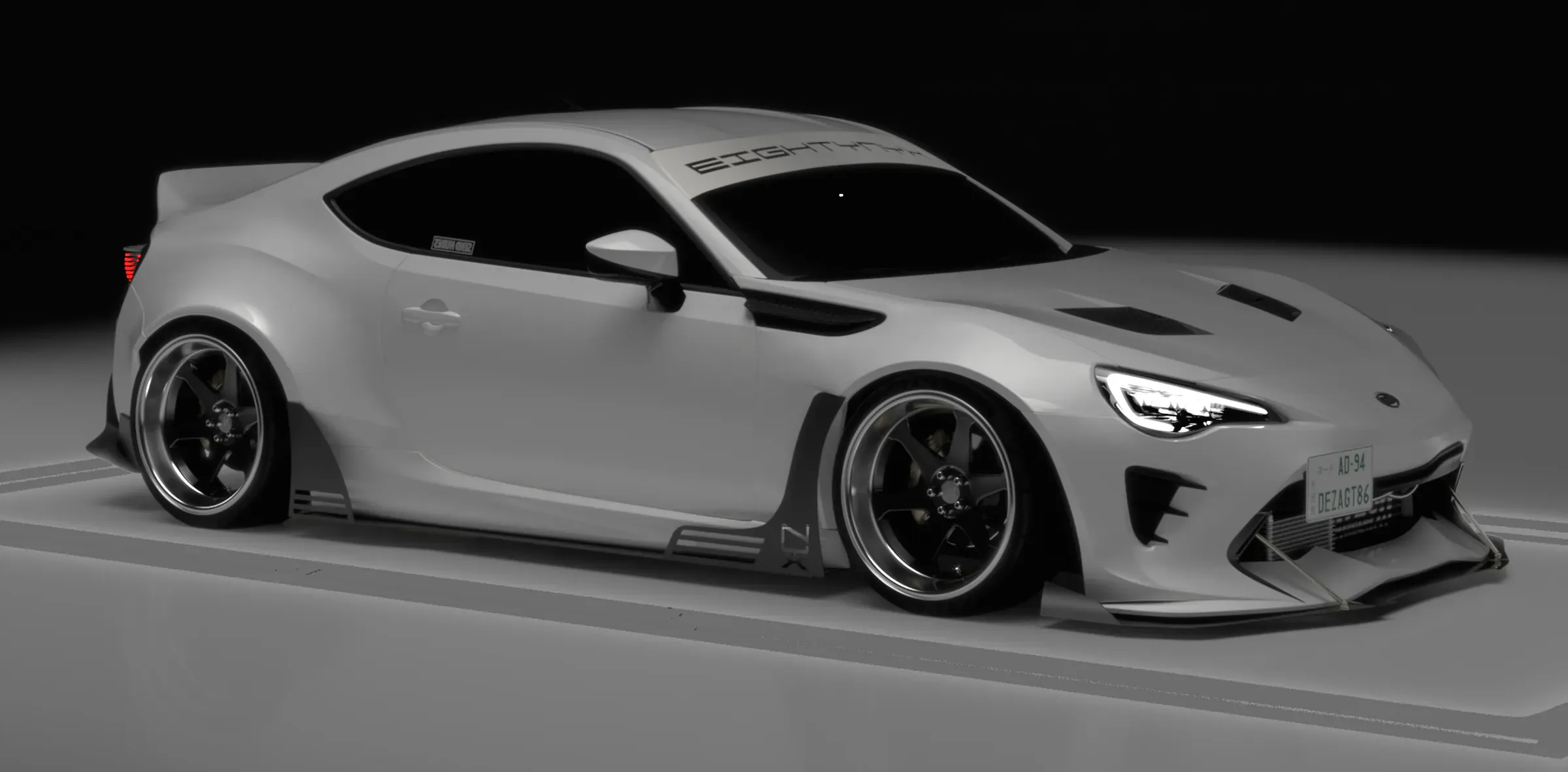 Studio render of NYX from the side