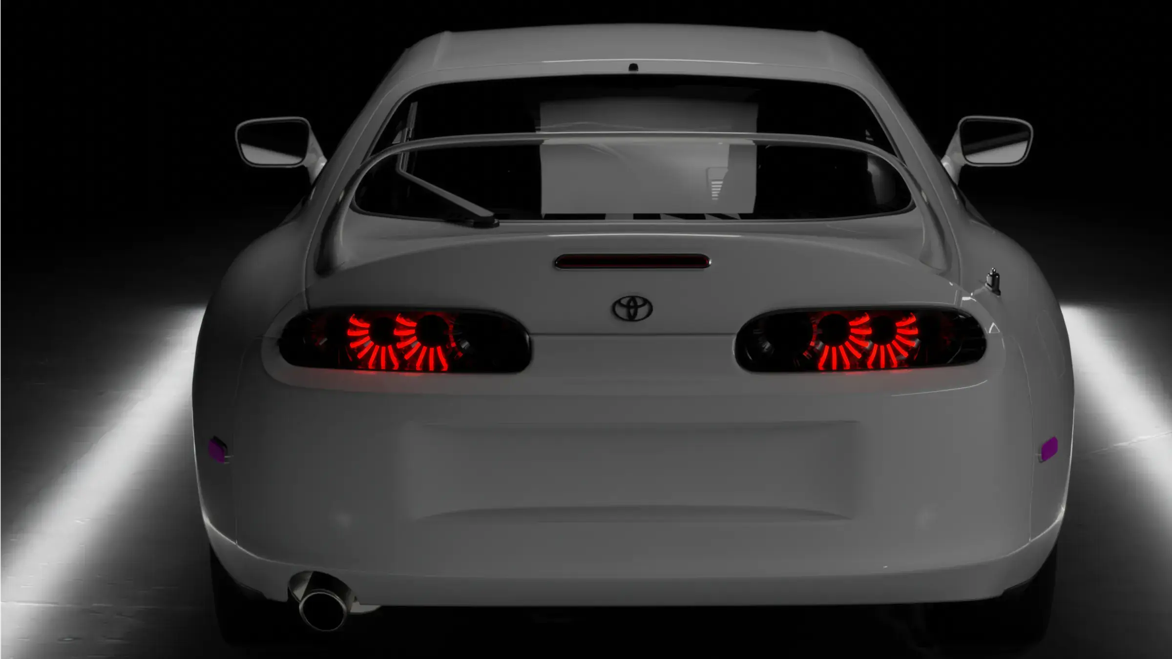 Render of a Supra MK4 with JDM taillights