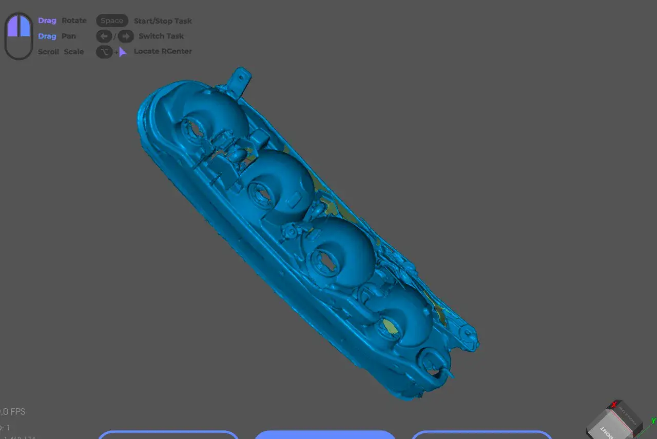 3D scan data of the Supra taillight in software
